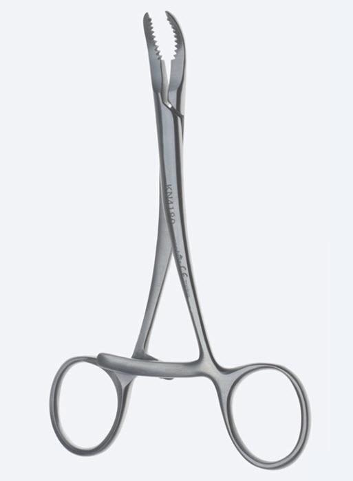 Зажими, хірургічні, для утримання кісток, з кремальєрою довжиною 60 мм, загальна довжина 140 мм, 5 1/2". Бренд - Asanus Medizintechnik Gmb, Німеччина